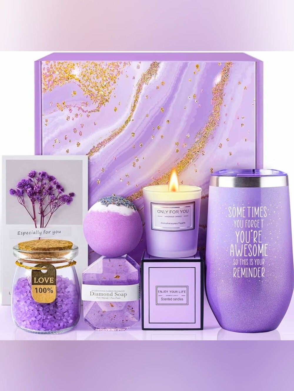 Lavender Spa Gift Set - Purple Bath & Body Collection